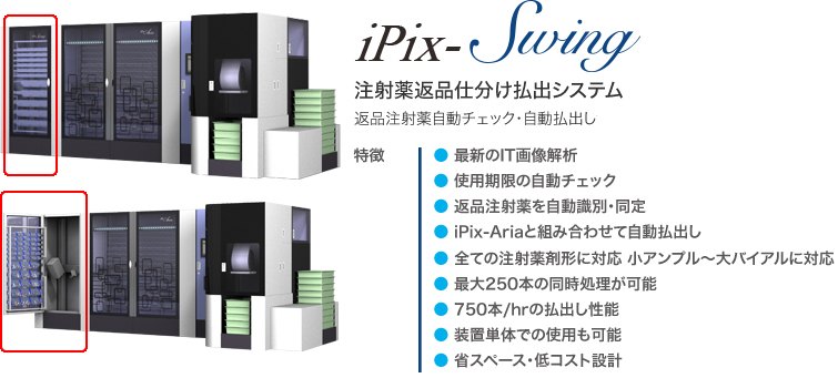iPix-Swing／注射薬返品仕分け払出システム